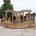 Roma Outdoor water marble fountain with Marble Sculpture